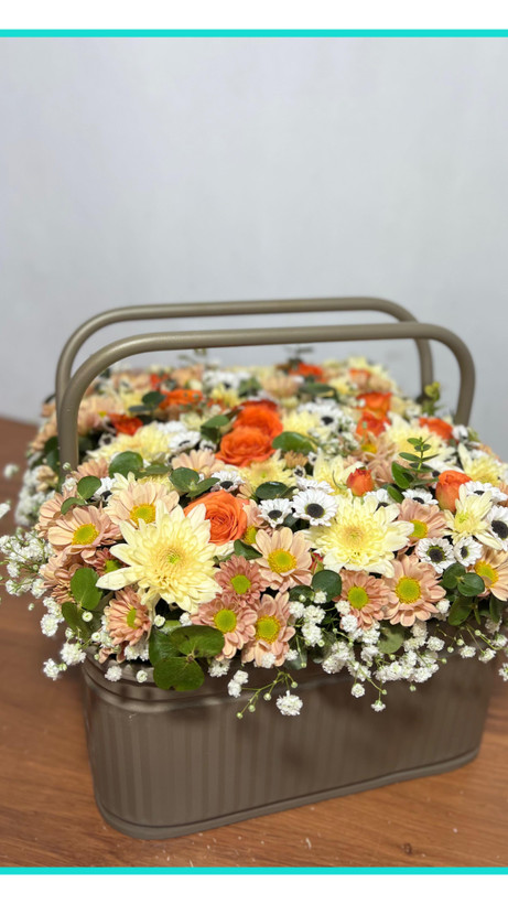 باکس گل فلزی خوش رنگ