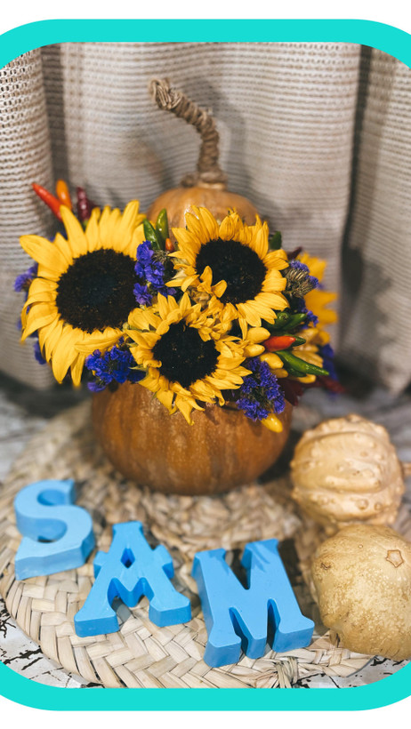 گل آرایی کدو حلوایی برای شب چله