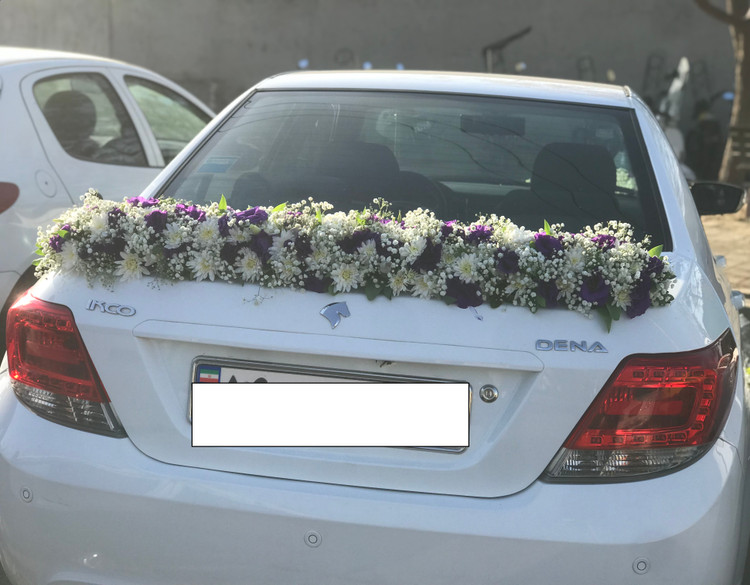 ماشین عروس دنا سفید