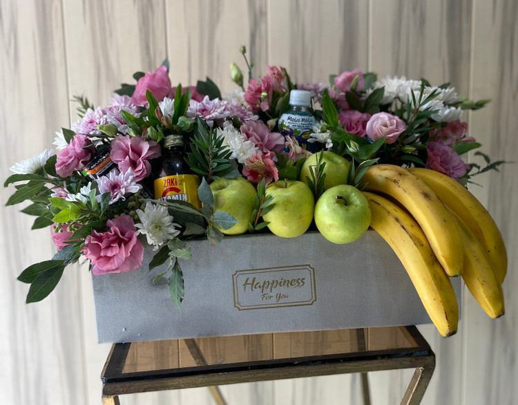 باکس گل و میوه برای عیادت از بیمار