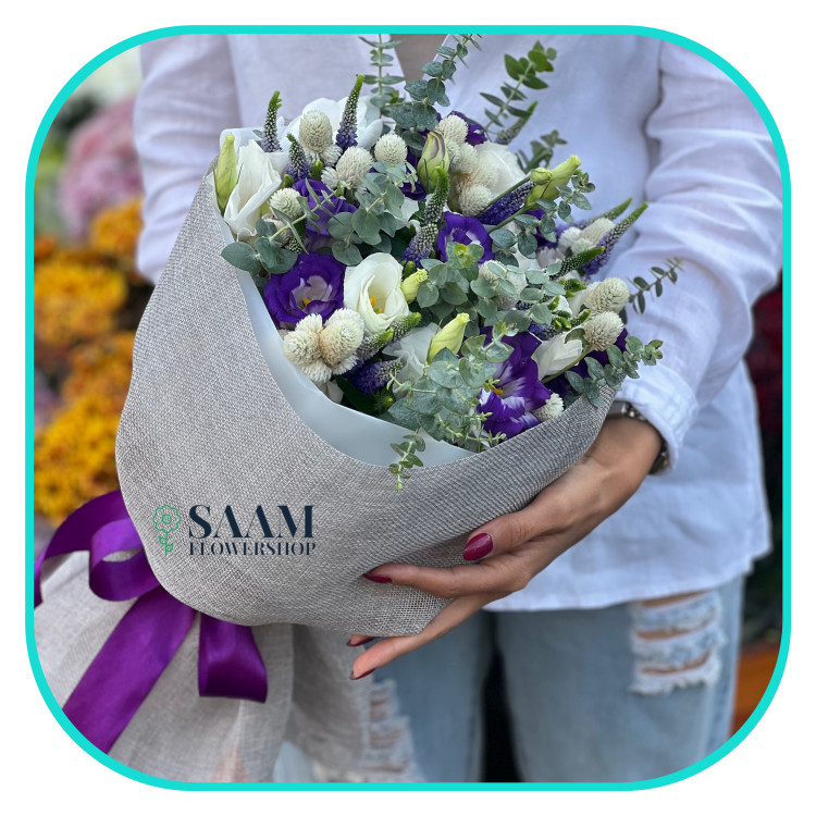 دسته گل بنفش توسی