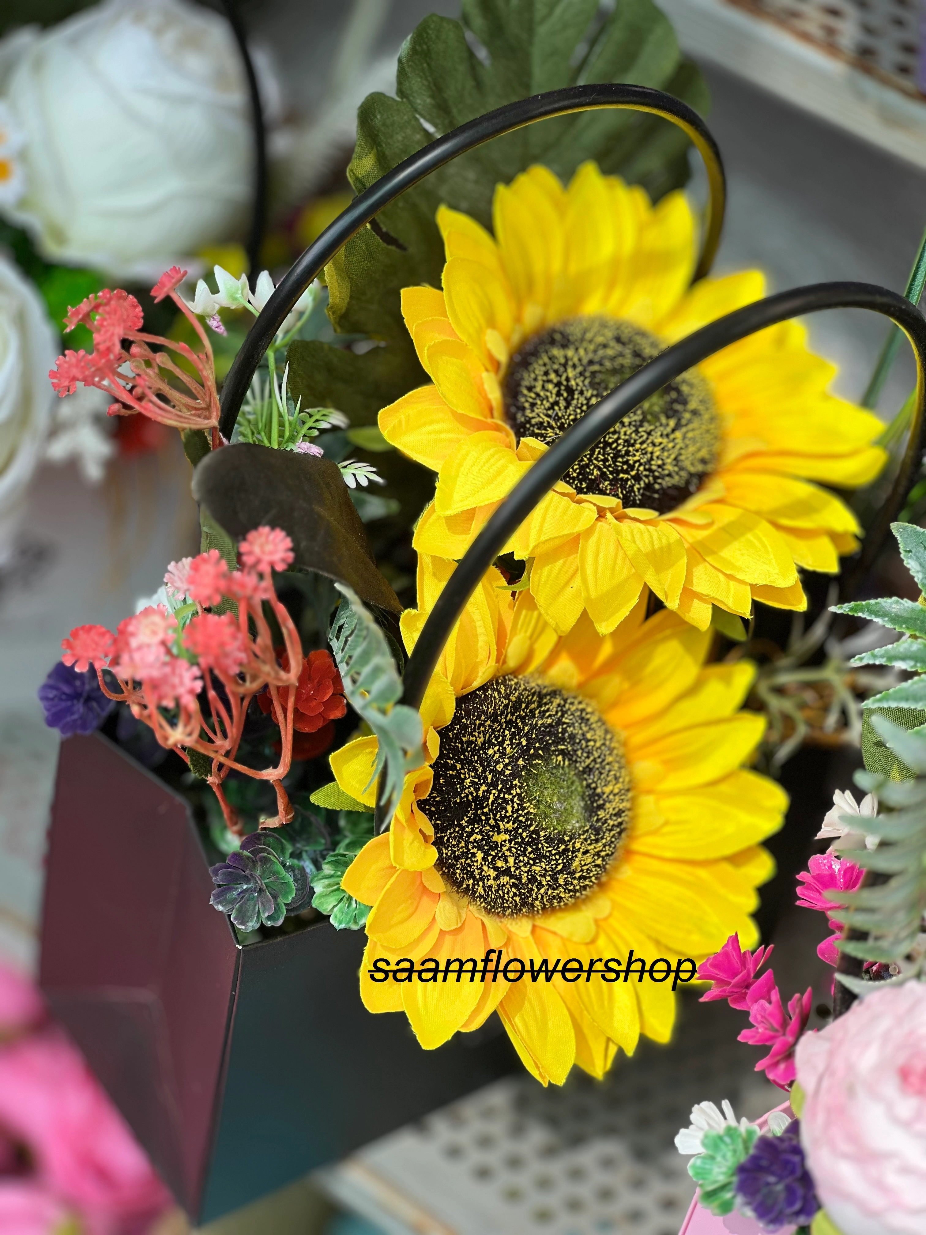 باکس گل آفتابگردون مصنوعی