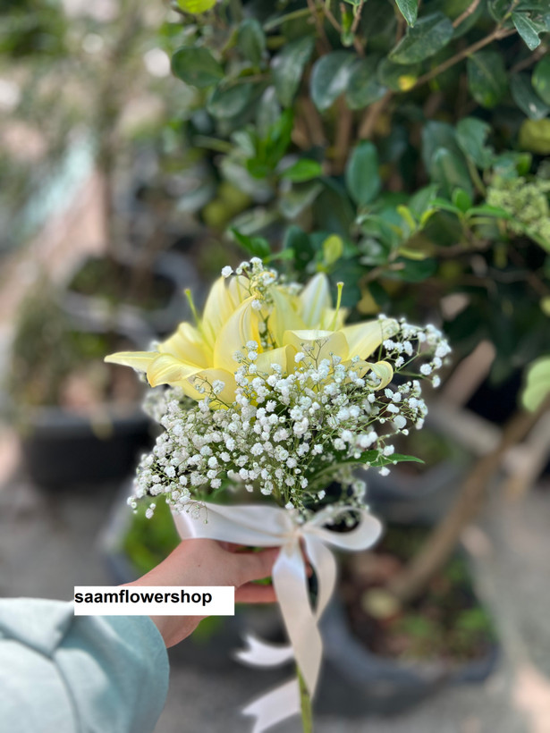 دسته گل لیلیوم برای محضر و عقد کنان