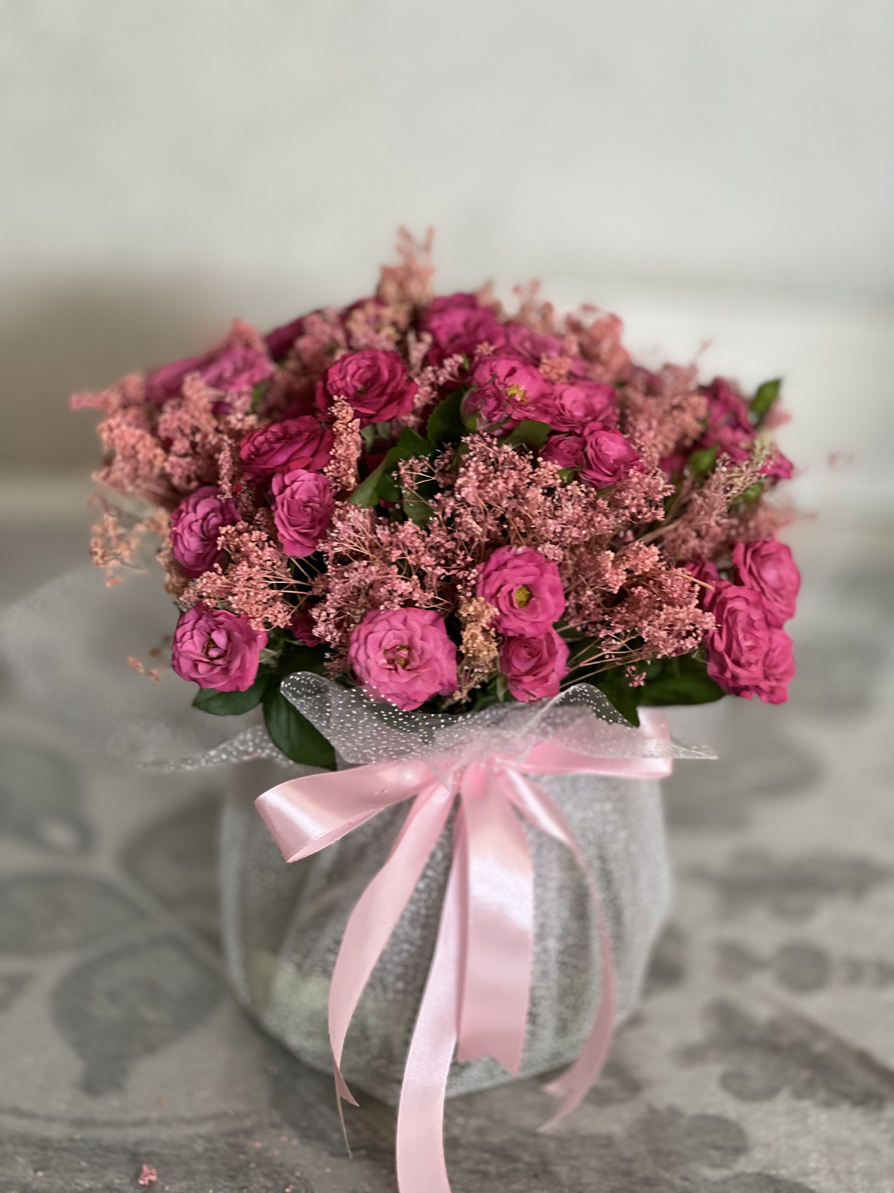 جار گل رز مینیاتوری سرخابی